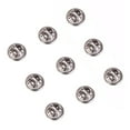 thumbnail image 3 of 50pcs Brass Clutch Badge Insignia Clutches Pin Backs Replacement (Silver), 3 of 3