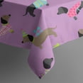 thumbnail image 5 of Colorful Funny Dachshund Square Tablecloth,Waterproof Square Table Cover,Wipeable Spillproof Washable Table Cover for Home Kitchen Party Decor 60"x60"(152x152cm), 5 of 6