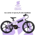 thumbnail image 6 of JOYSTAR Radspur Electric Bike 20" with 250W Brushless Motor, 15 Miles 15MPH Electric Mountain Bicycle with Removable Battery, Purple, 6 of 7
