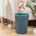 thumbnail image 6 of Plastic Small Trash Can Wastebasket, 2.6 Gallon Garbage Container Basket, Waste Basket for Bathrooms, Laundry Room, Kitchens, Offices, Bedooms, Dorms, Yellow, 6 of 8