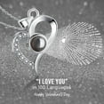 thumbnail image 3 of Preserved Rose with I Love You Necklace Rose Gifts for Women Girlfriend Wife Mom Grandma Birthday Christmas Valentines Mothers Day Anniversary Wedding Thanksgiving, Silver, 3 of 7