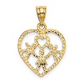 thumbnail image 3 of 14K Yellow Gold Charm Pendant 23 mm 17 Heart, 3 of 4