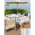 thumbnail image 5 of Outdoor Tablecloth with Umbrella Hole for Patio/Picnic/Party/Camping, Black Botanical Waterproof Table Cloth Rectangle Table Cover Washable, Modern Farmhouse Tropical Leaves (52"x 70"), 5 of 8