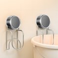 thumbnail image 1 of Organizador de ganchos para cubos de ventosa | Estantería de baño y cocina | Montaje de pared sin taladro | Plástico rotatorio, resistente, blanco/gris, 14,2x6x5,5cm | Ahorro de espacio, colgado, 1 of 6