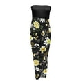 thumbnail image 4 of Women Dresses Sexy Strapless Sleeveless Printed Sling Shoulder strap Dresses Fashion Dresses Black Trendy Skirt Size M, 4 of 5