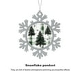 thumbnail image 3 of Snowflake Pewter Christmas Ornament Merry Christmas Holiday Metal Elegant Christmas Hanging Ornaments Christmas Tree Green Pine Trees Elegant Hanging Christmas Tree Decorations, 3 of 8
