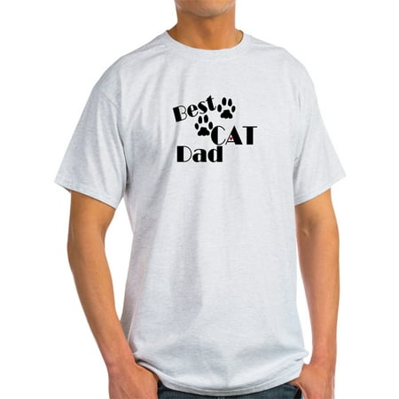 CafePress - Best Cat Dad Ash Grey T-Shirt - Light T-Shirt -