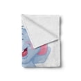 thumbnail image 2 of Animal Soft Flannel Fleece Blanket, Funny Laughing Animal Baby Shower Kindergarten Animal Happiness Kids Theme, Cozy Plush for Indoor and Outdoor Use, 60" x 80", Baby Blue and Pink, by Ambesonne, 2 of 6
