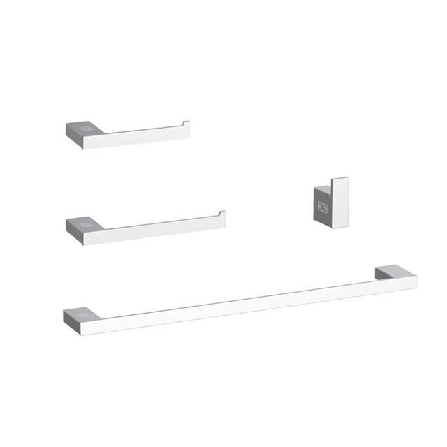 Elegant Kitchen & Bath HWB-13S4PCH Sofia Ensemble de Quincaillerie de Salle de Bain 4 Pcs, Chrome