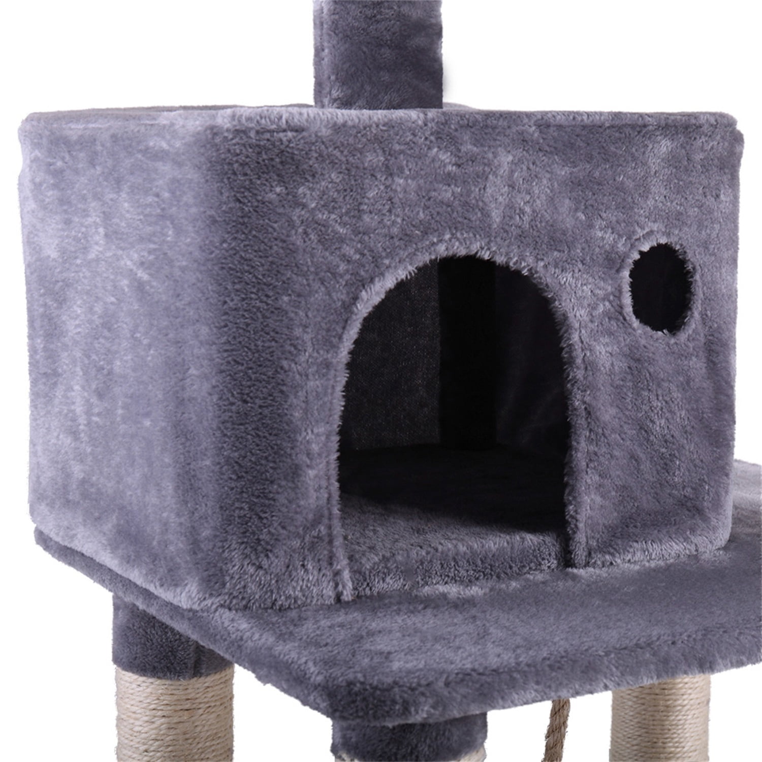 Pefilos 57.5" Cat Tower for Indoor Cats Tall Multi-Level Cat Tower Cat Condo for Multiple Cats with Sisal-Covered Scratching Posts Cat Tree House for Large Cats ,Gray Pefilos 57.5" Cat Tower for Indoor Cats Tall Multi-Level Cat Tower Cat Condo for Multiple Cats with Sisal-Covered Scratching Posts Cat Tree House for Large Cats ,Gray