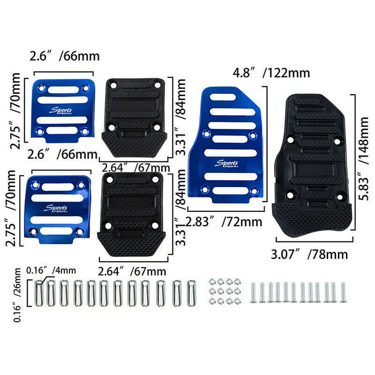 2x Universal Non-Slip Automatic Gas Brake Foot Pedal Pad Cover Car  Accessories