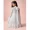 White-L, variant on White Flare Sleeve Ruffle Hem Mini Dress with Tie Neck and Tiered Skirt