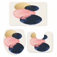 thumbnail image 2 of Minimalist Geometric Bathroom Rugs Set Pink Blue Non Slip Absorbent Soft Bath Mats 3 Piece Set with Bathroom Rug, U-Shaped Floor Mat, Toilet Seat Cover Small Size, 2 of 9