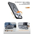 thumbnail image 3 of Dteck Camera Metal Ring Stand Case for iPhone 15,Shockproof TPU Magnetic Mag-Safe Case Matte PC Slim Back Cover, Black, 3 of 6