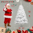 thumbnail image 2 of CAPHAUS 6 Feet Premium Full Artificial White Christmas tree w/ 1000 Branch Tips & Foldable Stand, Pre-Hinged, Fake White Xmas Tree for Indoor, Office, Party, Holiday Decoration, White Tree, 2 of 9