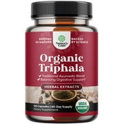 Natures Craft Organic Triphala Complex Supplement for Colon Cleanse & Detox Support, 120 Capsules