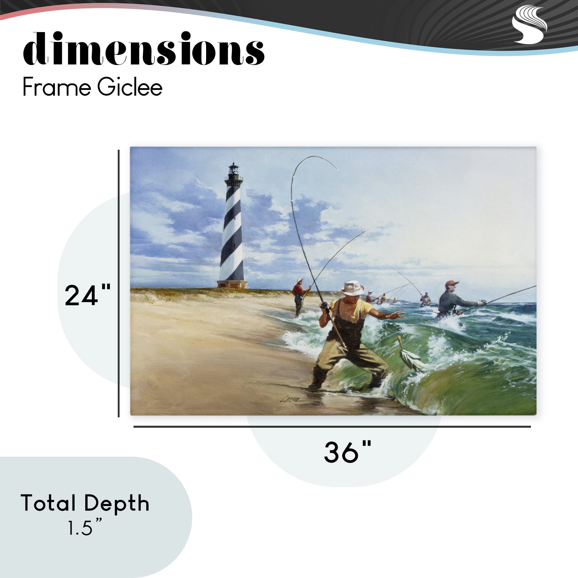 Cape Hatteras Fishermen Canvas Wall Art, design by Wind River Studios
