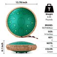 thumbnail image 4 of Tambor Rothergli de acero, 14 pulgadas, 15 notas C Major, verde, 4 of 7