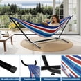 thumbnail image 4 of Double Hammocks with Stand for Outside, Portable Space Saving Heavy-Duty Steel Stand for Indoor Outdoor Patio with Carrying Bag, 450 lbs Capacity, 4 of 7