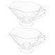 thumbnail image 1 of Glass Sauce Boat for Serving 2Pcs Transparent Gravy Pitcher with Handle, 1 of 4