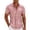 Light Pink, variant on Men Printed Button Down Short Sleeve Summer Beach Casual Shirt, M, Grey