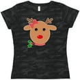 thumbnail image 3 of Inktastic Girl Reindeer Women's T-Shirt, 3 of 5