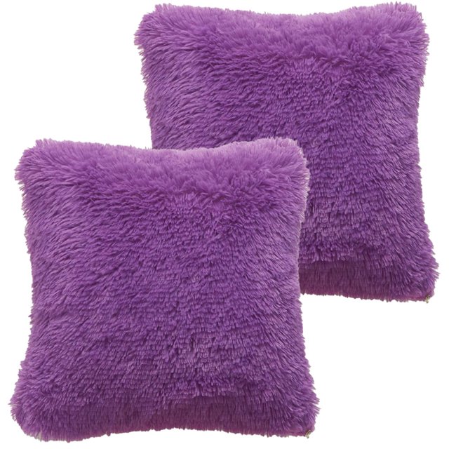 Funda de almohada de felpa, funda de almohada suave y cómoda de color sólido, 2 uds.