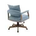 thumbnail image 2 of Office Chair, Adjustable Seat Height Swivel Chair with Soft Cushion Pillow Backrest and Roller Casters, 360° Swivel Computer Chair, 2 of 8