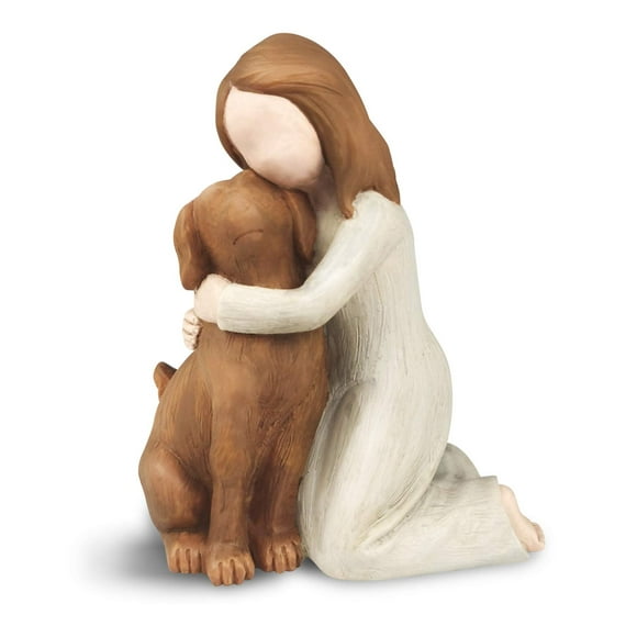 Hensonever Angel Figurines - Angel of Friendship Memorial Gifts for Dog Lovers