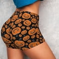 thumbnail image 4 of Daiia Halloween Pumpkins Pattern Women's Workout Shorts Biker Shorts - High Waisted Workout Spandex Tummy Control Gym Running Yoga Shorts-X-Large, 4 of 8