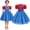 Top+Dress, variant on Princess Mario Costume for Girls,Super Brothers Cosplay Halloween Party Dress Up