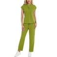 thumbnail image 5 of 2pcs/women's surgical gown set modern version top and drawstring waist pants scrub uniform set, 5 of 10