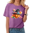 thumbnail image 6 of Godom Fall Pumpkin Shirts Womens Casual Autumn Graphic Tees Halloween Tops, 6 of 7