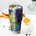 thumbnail image 3 of 30oz Colorful Leaf Pattern Tumblers Stainless Steel Tumbler with Lid and Straw,Vacuum Insulated Double Wall Travel Tumbler Cups Mug with Cleaning Brush for Coffee,Tea, 3 of 7