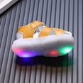 thumbnail image 4 of Baby Girls Fisherman Sandals Light up Sneakers Cute Cartoon LED Luminous Nonslip Soft Sole Walking Shoes Yellow 5.5 Infant, 4 of 7