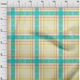 thumbnail image 2 of oneOone Polyester Lycra Light Yellow Fabric Madras Check Fabric For Sewing Printed Craft Fabric By The Yard 56 Inch Wide, 2 of 3