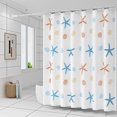 thumbnail image 1 of Bathroom curtain shower curtain blue starfish single curtain without rod width 240*height 200, 1 of 1