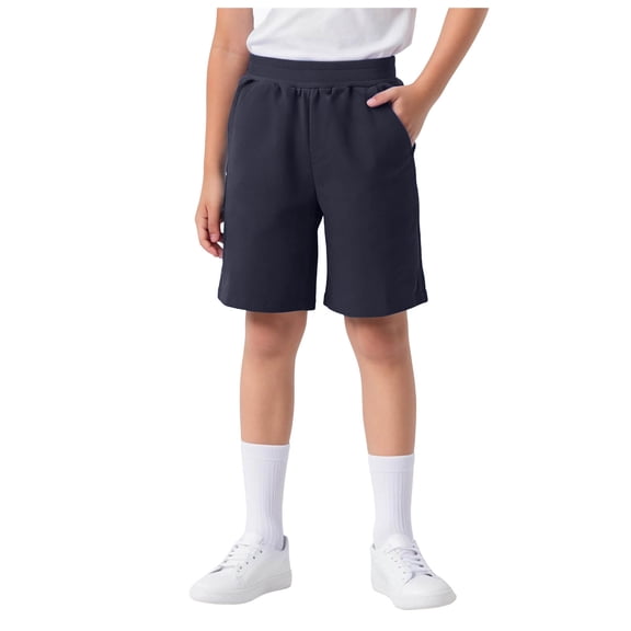 Zanarzt Shorts for Boys Boys' Cotton Shorts with Pockets for Kids Teens Sleep Casual Lounge Shorts for Kids Navy,6-7 Years