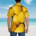 thumbnail image 6 of Goofa Ripe Yellow Lemon Hawaiian Shirt for Men, Unisex Summer Beach Casual Short Sleeve Button Down Shirts,Aloha Tropical Floral print shirt-X-Large, 6 of 9