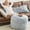 Light Grey, variant on Round Pouf Ottoman for Living Room 20"x15" Bean Bag Ottoman Soft Top Comfortable Small Foot Stool Foot Rest Pouf Brown Tall Footstool Ottomans Round Hassock Boho Furniture Floor Poufs for Sitting