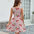 thumbnail image 6 of Cherries Sundress Sleeveless Dress Summer Women Clothes Dress for Women Dresses, 6 of 7