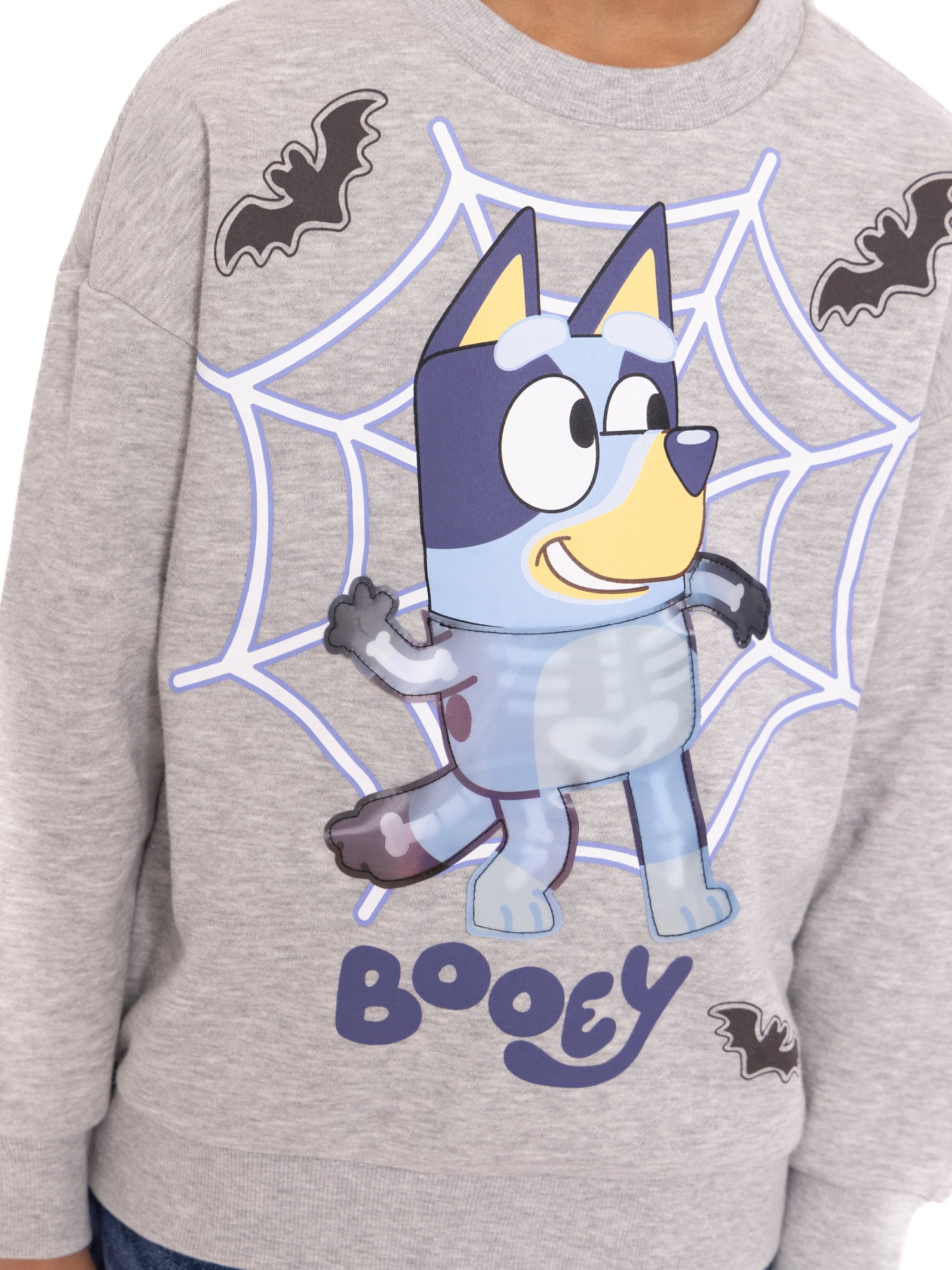 Bluey Boys Long Sleeve Halloween Graphic Crewneck Sweatshirt, Sizes 4-12