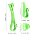 thumbnail image 2 of 3 unids/set ganchos de plástico ganchos de almacenamiento multiusos para bolso de mano Bogg (verde), 2 of 9