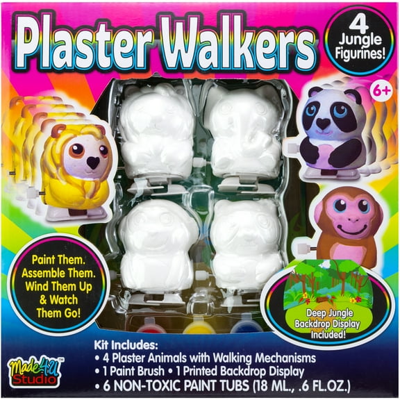 Colorbok Paint Your Own Plaster Walkers-Jungle