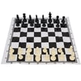 thumbnail image 1 of Herwey Chess Game Set,Chess,Portable Plastic International Chess Medieval Entertainment Board Game Set Black & White, 1 of 8
