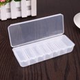 thumbnail image 3 of Organizador Estuches grandes para pastillas de viaje Caja portátil para medicamentos de 7 días Contenedor para tabletas (transparente) Likrtyny  Libre de BPA, 3 of 9