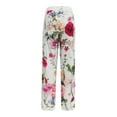 thumbnail image 5 of Womens Pants Casual Boho Print Pocket Trousers Ankle Length Casual Womens Pants Watermelon Red XL, 5 of 5