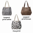 thumbnail image 7 of Leopard Print Large-Capacity Canvas Tote Bag, Stylish & Versatile for Daily Commute & Shopping, Brown Canvas with Leopard Print, Women's Ba, 7 of 7