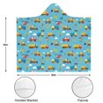 thumbnail image 3 of Wearable Blanket,Cartoon Construction Vehicles Helicopters Hooded Wearable Flannel Blanket for Adults & Teens,Winter Poncho Shawl Wrap Cape Cozy Anti-Pill,50"x60", 3 of 5