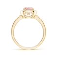 thumbnail image 2 of ANGARA Natural Cushion Morganite Engagement Ring with Diamond Accents in 14K Yellow Gold for Women | Birthday, Anniversary, Jewelry Gift for Women | Natural Morganite Ring, 2 of 11